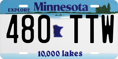 MN license plate 480TTW
