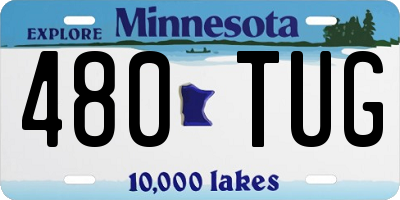 MN license plate 480TUG