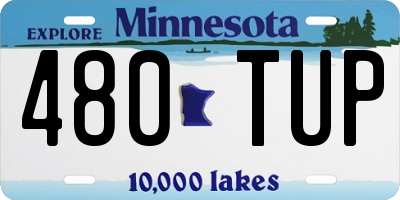 MN license plate 480TUP