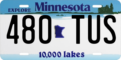MN license plate 480TUS