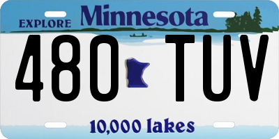MN license plate 480TUV