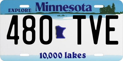 MN license plate 480TVE