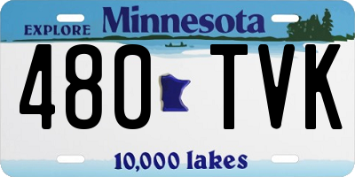 MN license plate 480TVK