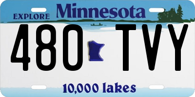 MN license plate 480TVY