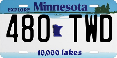 MN license plate 480TWD