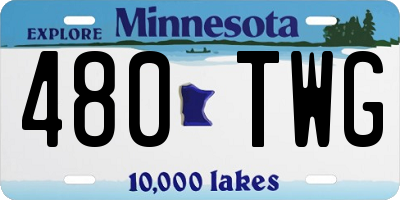 MN license plate 480TWG
