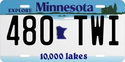 MN license plate 480TWI
