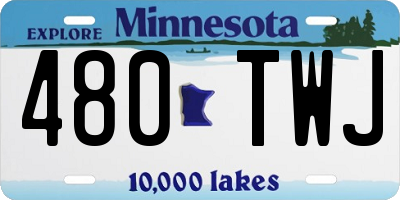 MN license plate 480TWJ