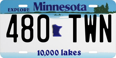 MN license plate 480TWN