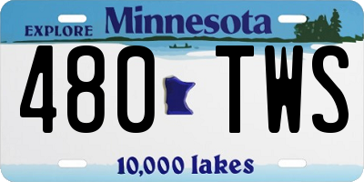 MN license plate 480TWS