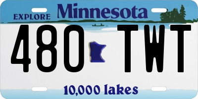 MN license plate 480TWT