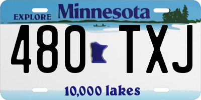 MN license plate 480TXJ