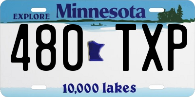 MN license plate 480TXP