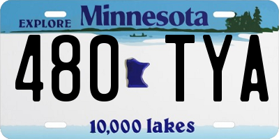 MN license plate 480TYA