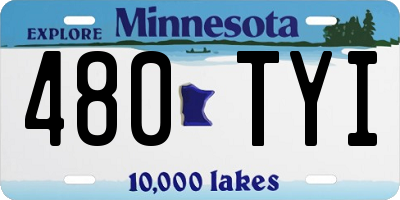 MN license plate 480TYI