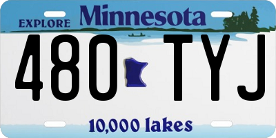 MN license plate 480TYJ