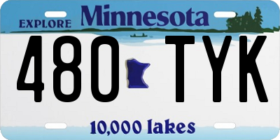 MN license plate 480TYK