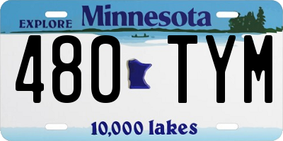 MN license plate 480TYM
