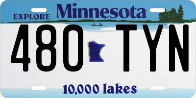 MN license plate 480TYN