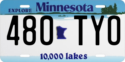 MN license plate 480TYO