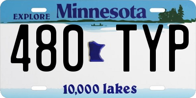 MN license plate 480TYP