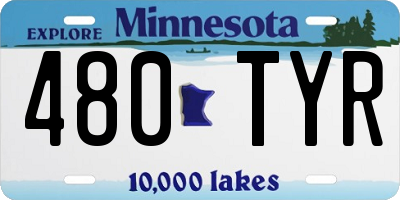 MN license plate 480TYR