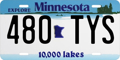 MN license plate 480TYS
