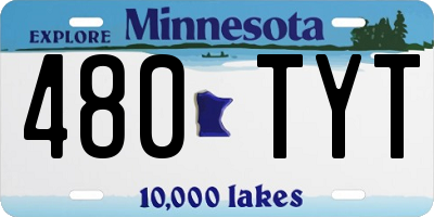 MN license plate 480TYT