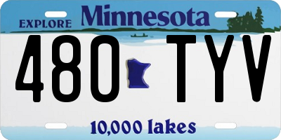 MN license plate 480TYV