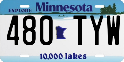 MN license plate 480TYW