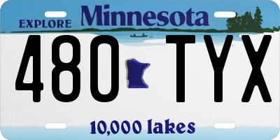 MN license plate 480TYX