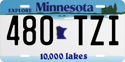 MN license plate 480TZI