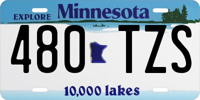 MN license plate 480TZS