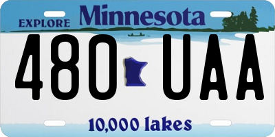 MN license plate 480UAA