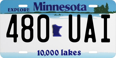 MN license plate 480UAI