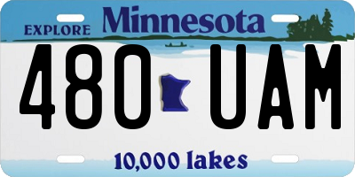 MN license plate 480UAM
