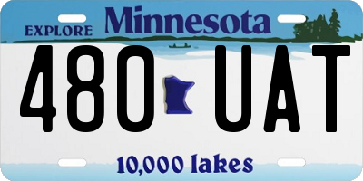 MN license plate 480UAT