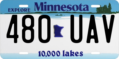 MN license plate 480UAV