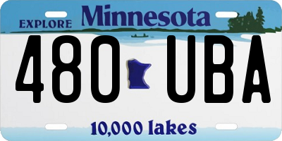 MN license plate 480UBA