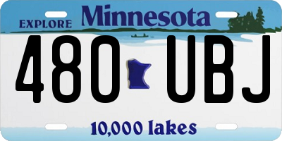 MN license plate 480UBJ