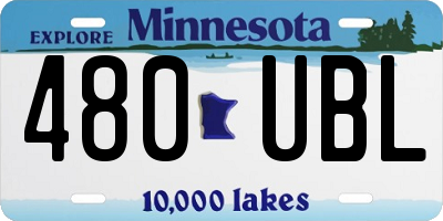 MN license plate 480UBL
