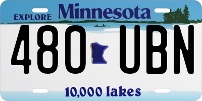 MN license plate 480UBN