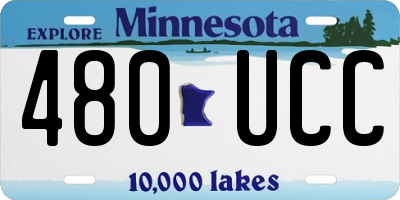 MN license plate 480UCC