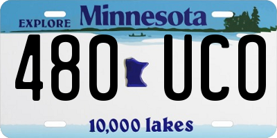 MN license plate 480UCO