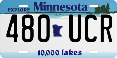 MN license plate 480UCR