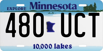 MN license plate 480UCT