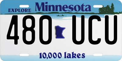 MN license plate 480UCU