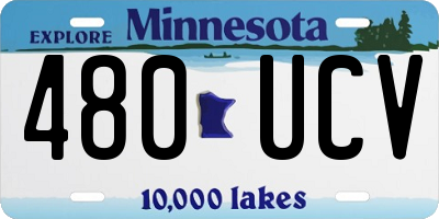 MN license plate 480UCV