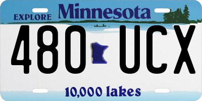 MN license plate 480UCX