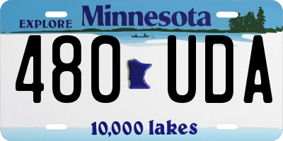 MN license plate 480UDA